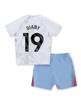 Otroški Nogometna dresi replika Aston Villa Moussa Diaby #19 Gostujoči 2023-24 Kratek rokav (+ hlače)